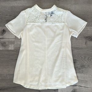 AUW Blouse - Lace - Womens - White Cream